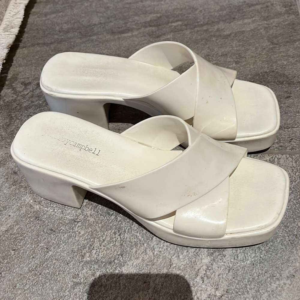 Platform jelly sandals